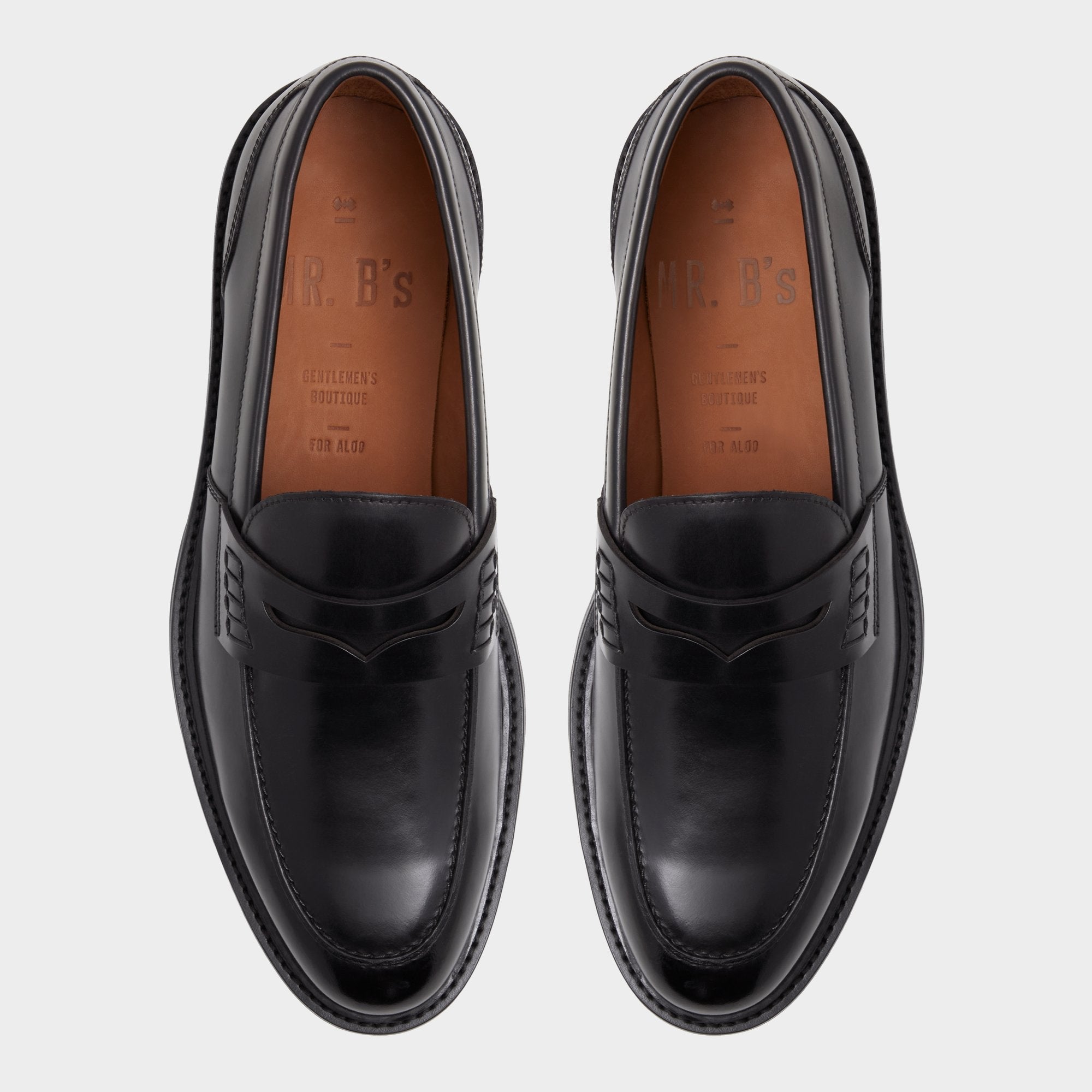 Aldo Aleris Black Men's Dress Shoes - Loafer, Lug sole Black