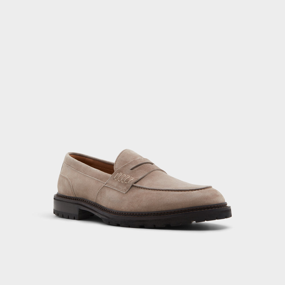 Aldo Aleris Brown Men's Dress Shoes - Loafer, Lug sole Brown