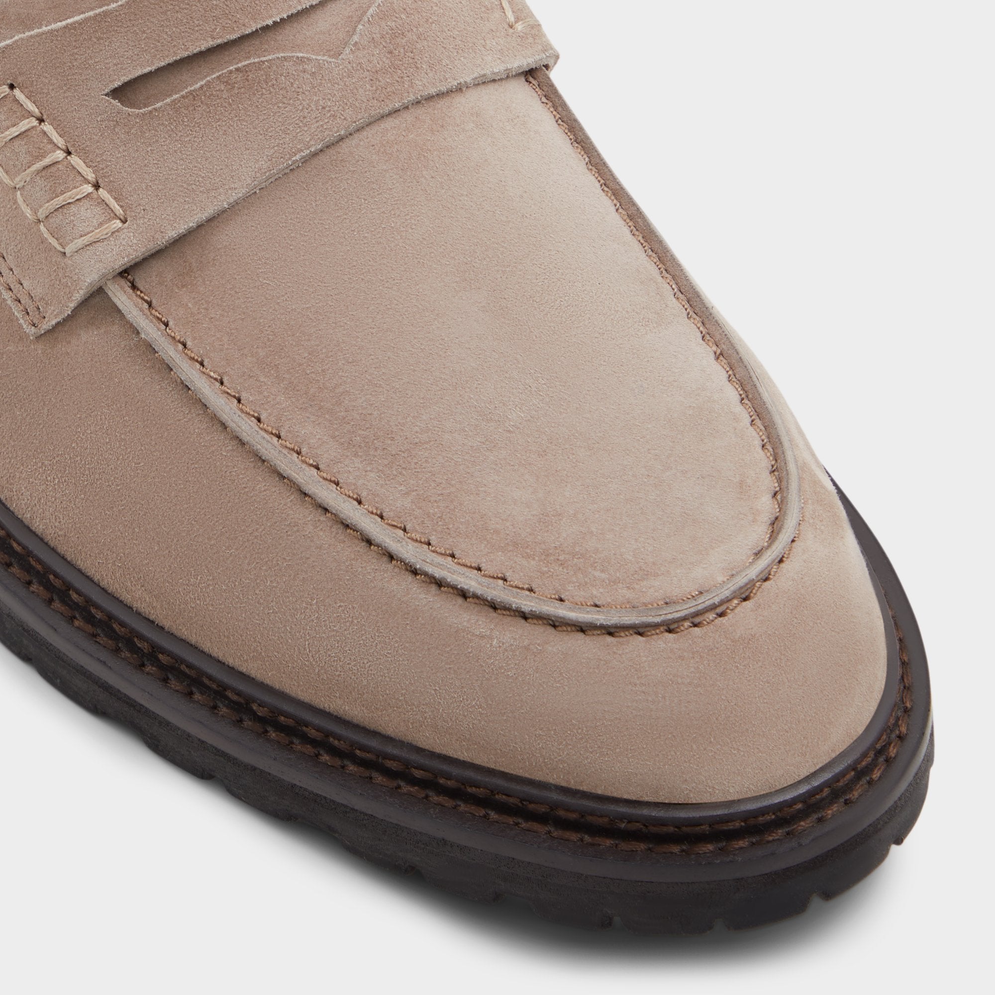 Aldo Aleris Brown Men's Dress Shoes - Loafer, Lug sole Brown