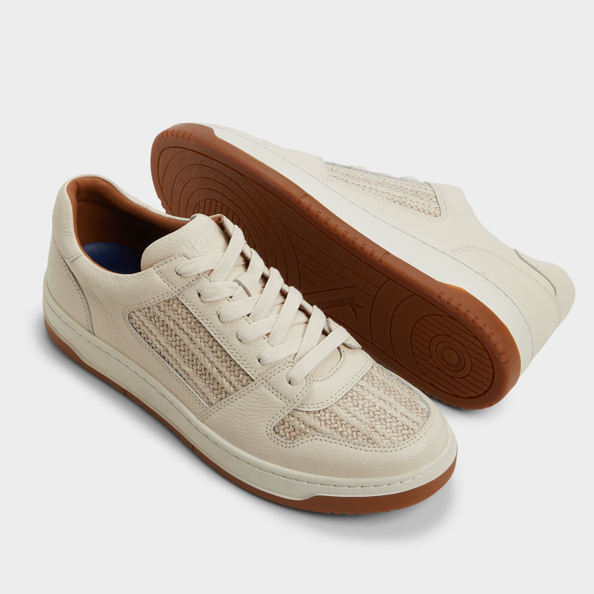 Aldo Ludlow White Leather Mixed Material Men's Low top - Low top sneaker White