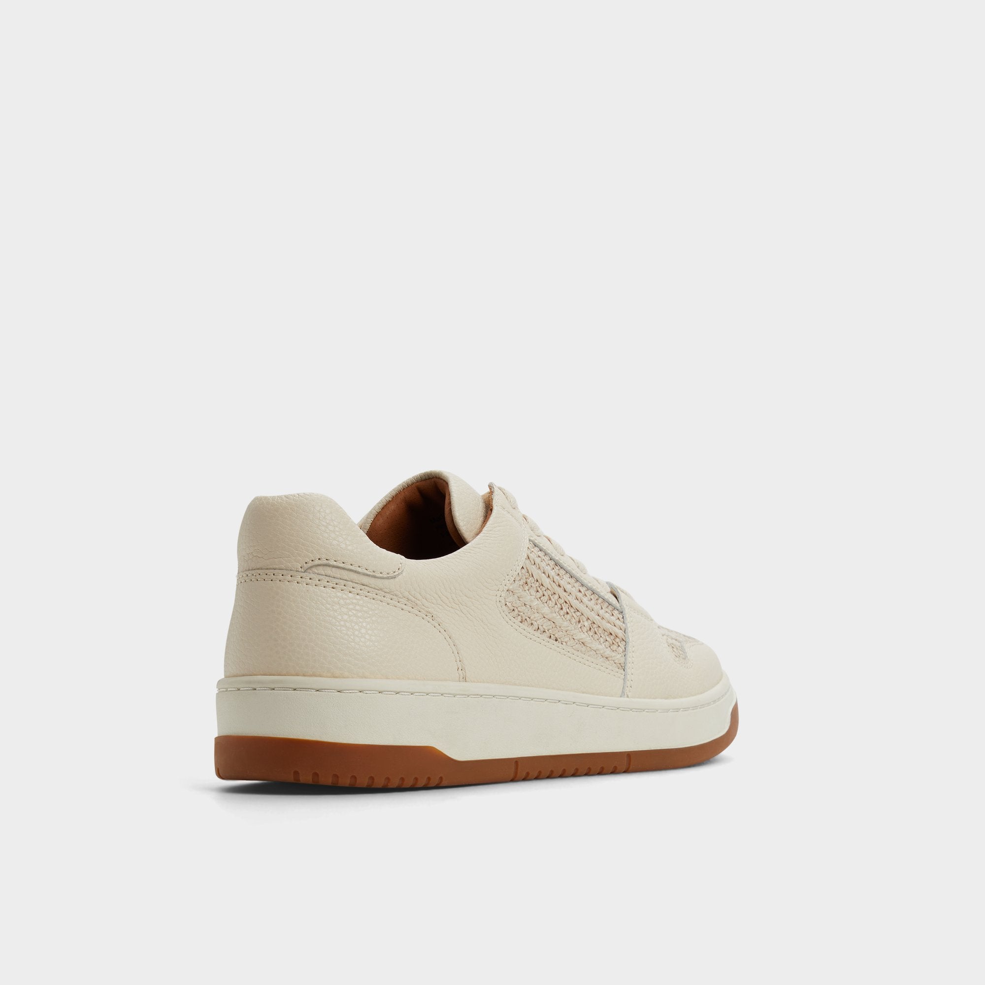 Aldo Ludlow White Leather Mixed Material Men's Low top - Low top sneaker White