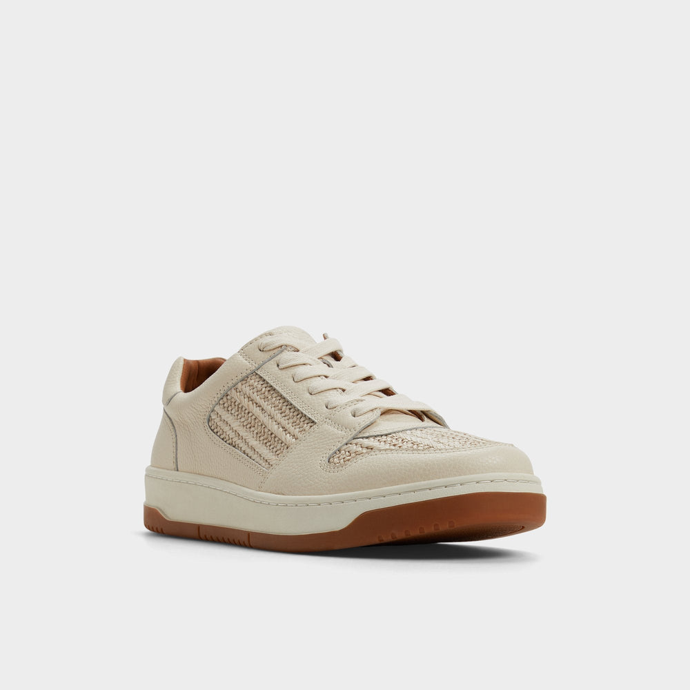 Aldo Ludlow White Leather Mixed Material Men's Low top - Low top sneaker White