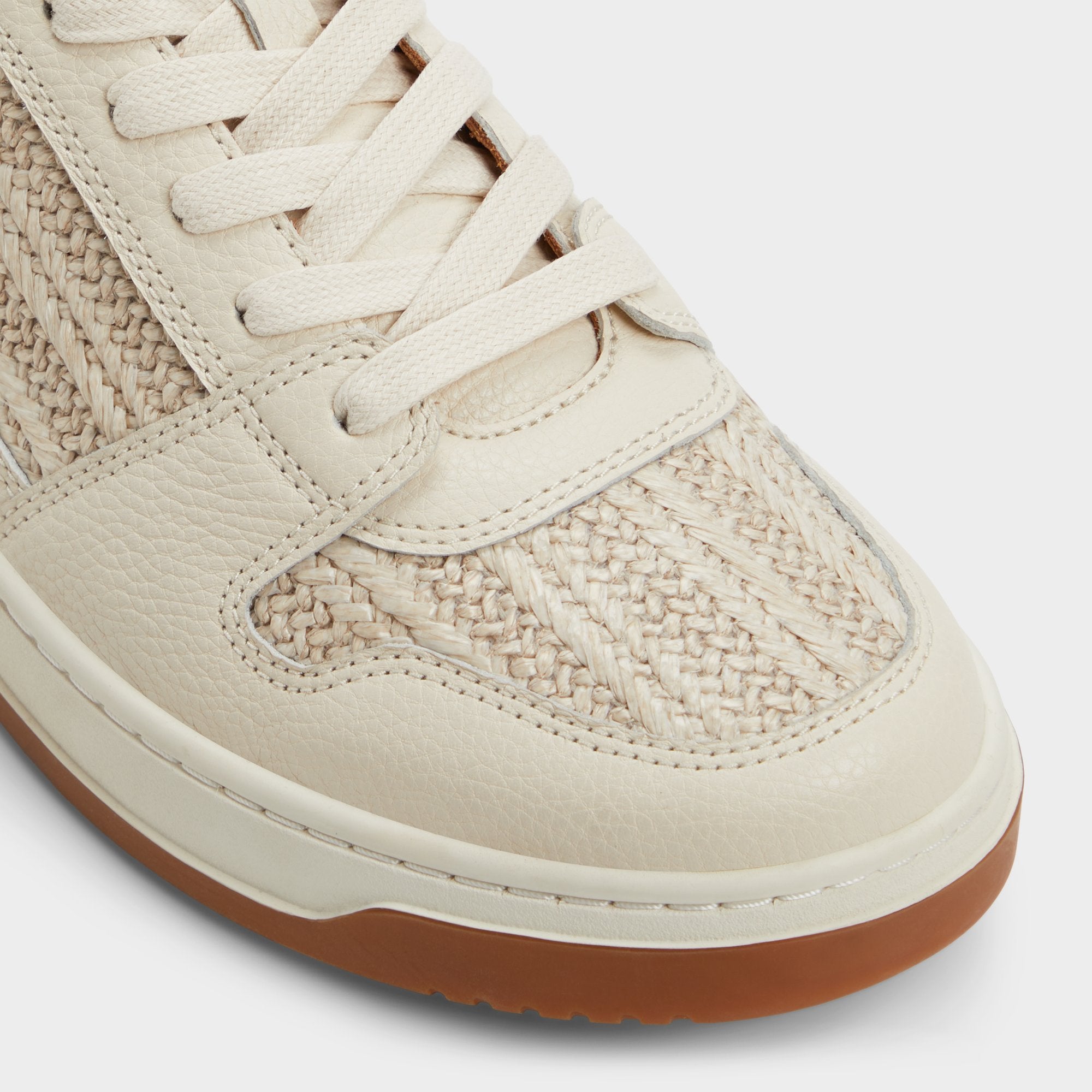Aldo Ludlow White Leather Mixed Material Men's Low top - Low top sneaker White