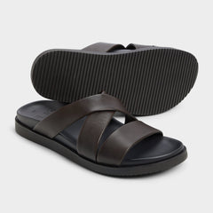 Aldo Kairo Dark Brown Men's Sandals & Slides - Slide sandal Dark Brown