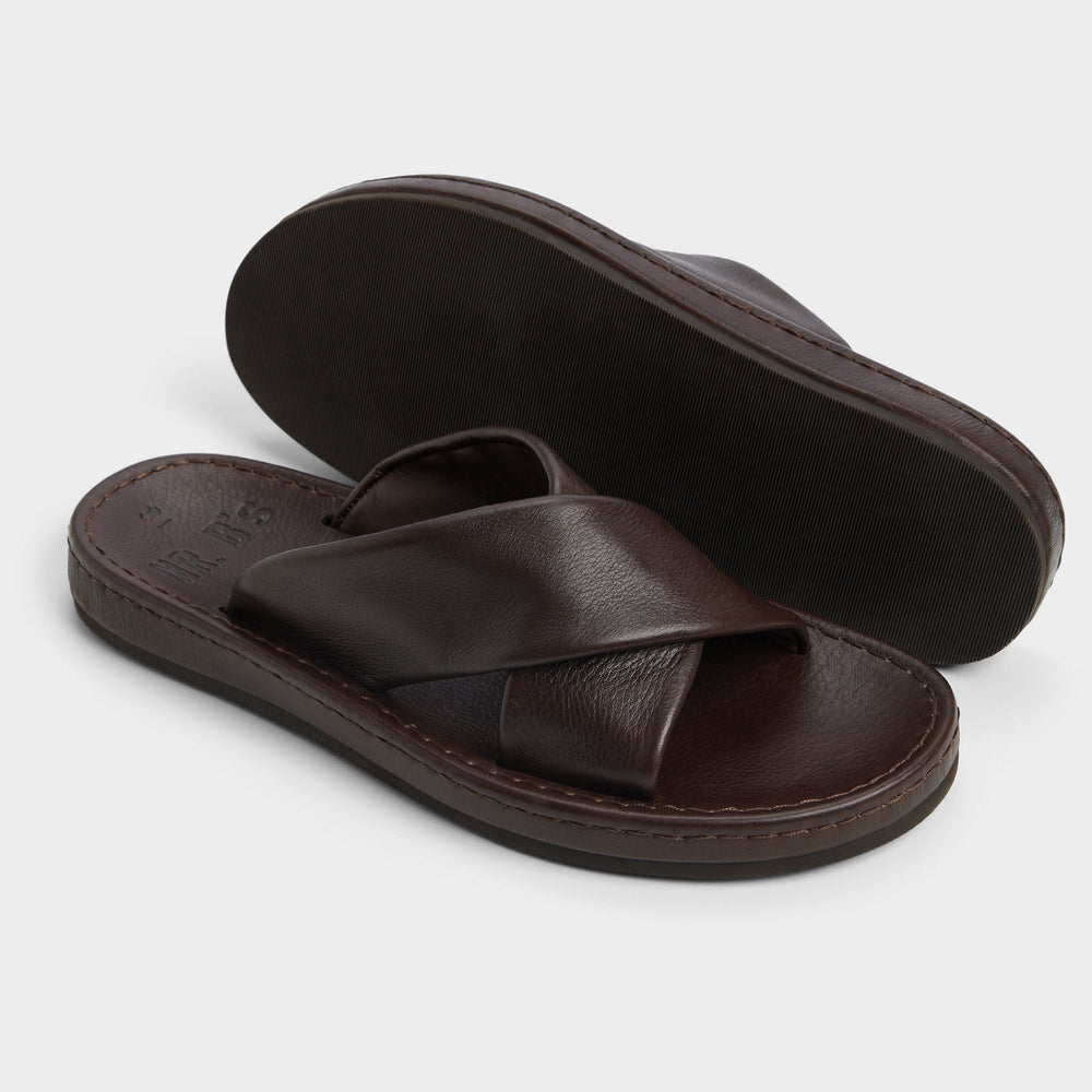 Aldo Steele Dark Brown Men's Sandals & Slides - Slide sandal Dark Brown