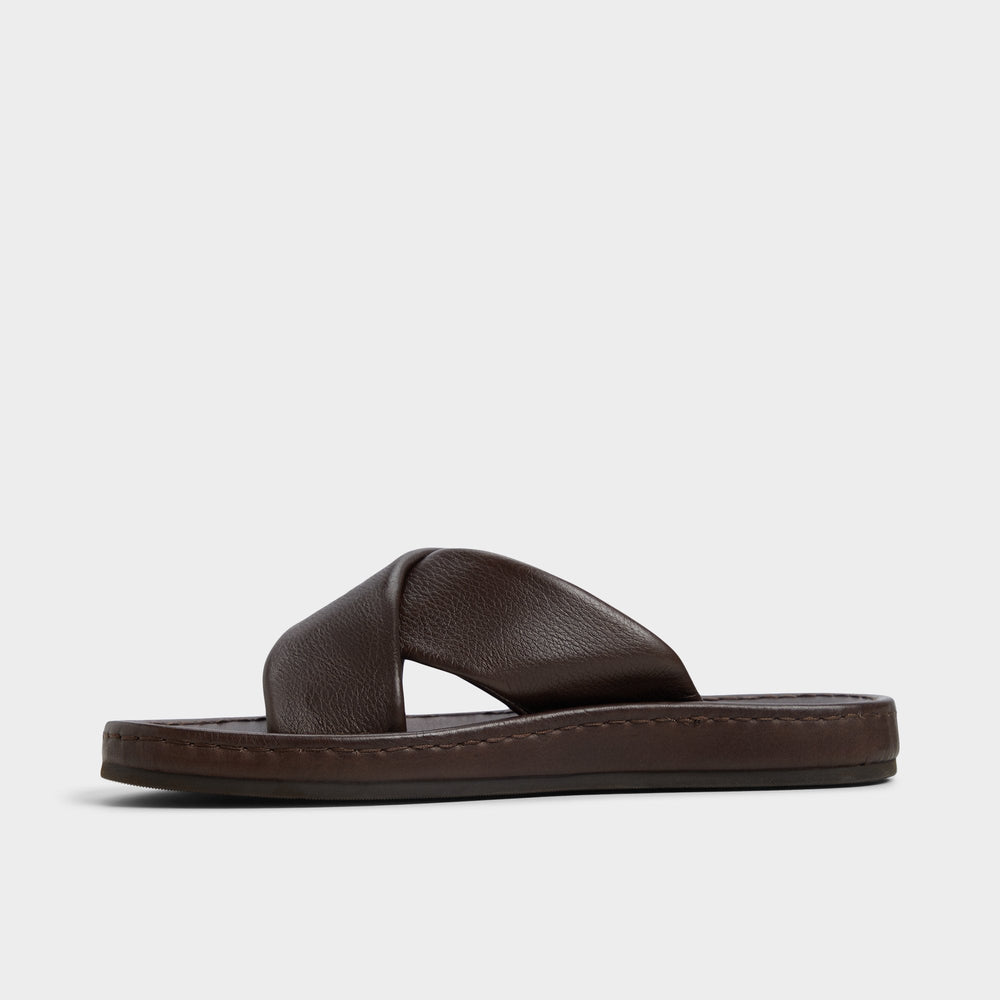 Aldo Steele Dark Brown Men's Sandals & Slides - Slide sandal Dark Brown