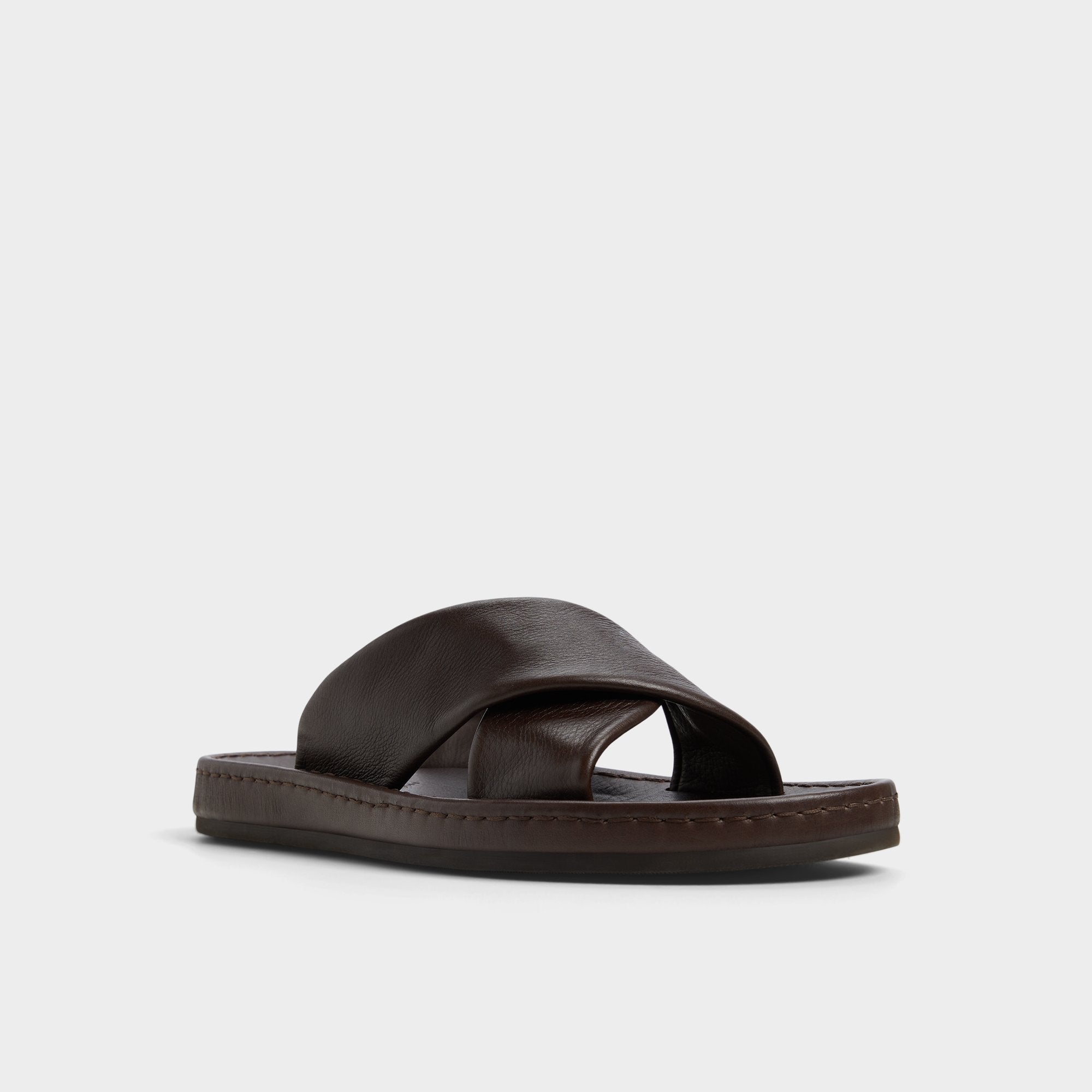 Aldo Steele Dark Brown Men's Sandals & Slides - Slide sandal Dark Brown