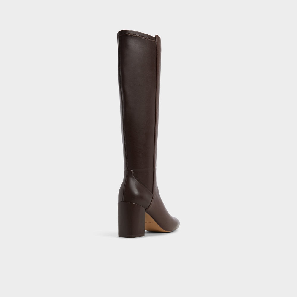 Aldo Satori Brown Overflow Women's Tall Boots - Knee-high boot, Block heel Brown overflow