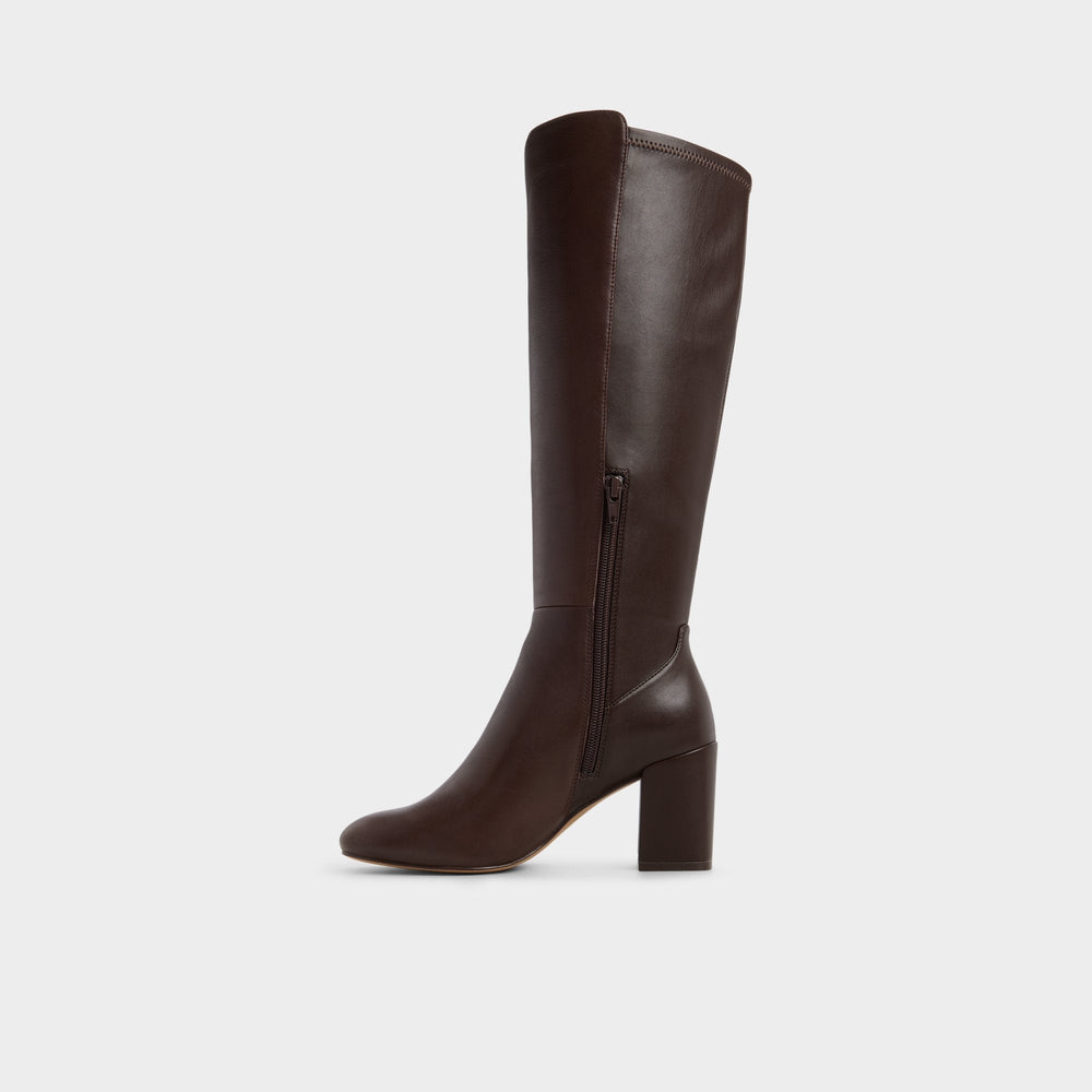 Aldo Satori Brown Overflow Women's Tall Boots - Knee-high boot, Block heel Brown overflow