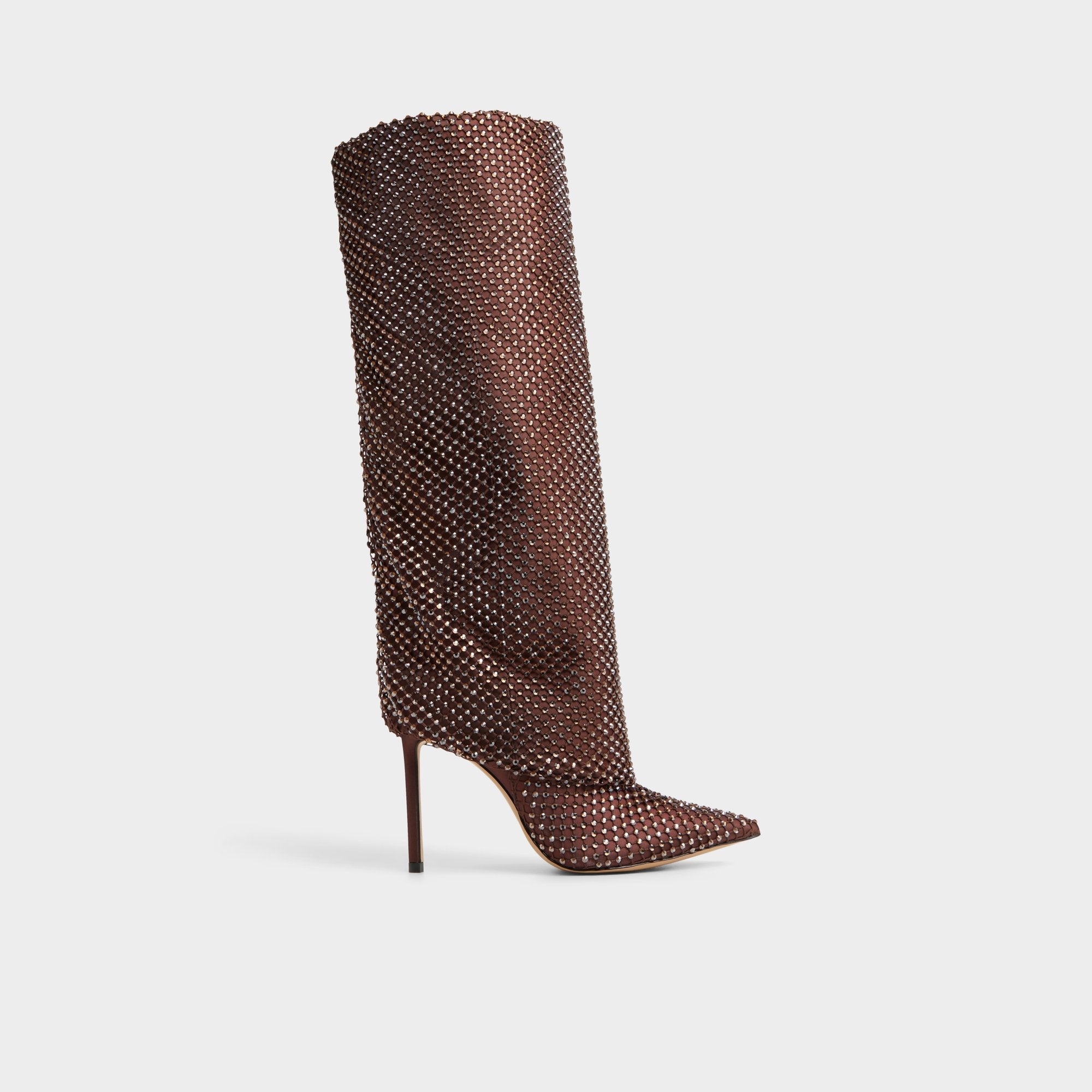 Aldo Livydalia in Dark Brown - Knee-high boot, Stiletto heel Dark brown