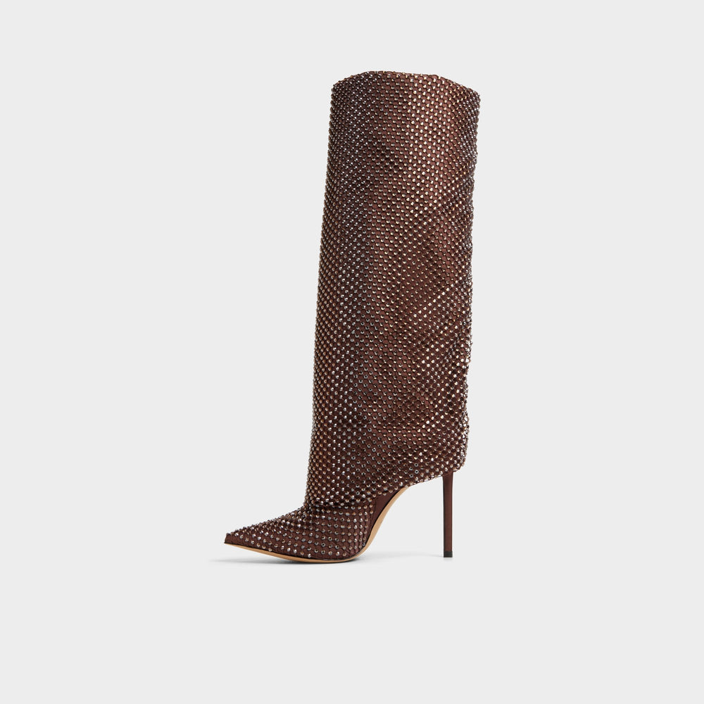 Aldo Livydalia in Dark Brown - Knee-high boot, Stiletto heel Dark brown