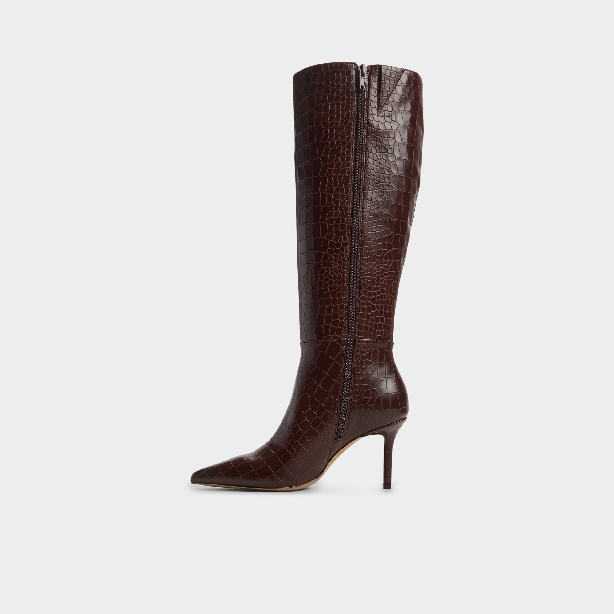 Aldo Saphiria Dark Brown Women's Tall Boots - Knee-high boot, Stiletto heel Dark brown