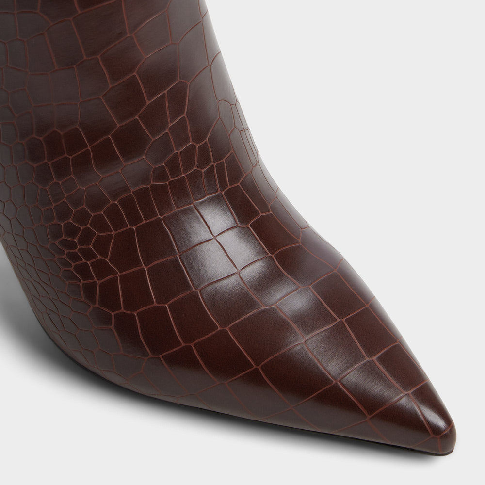 Aldo Saphiria Dark Brown Women's Tall Boots - Knee-high boot, Stiletto heel Dark brown