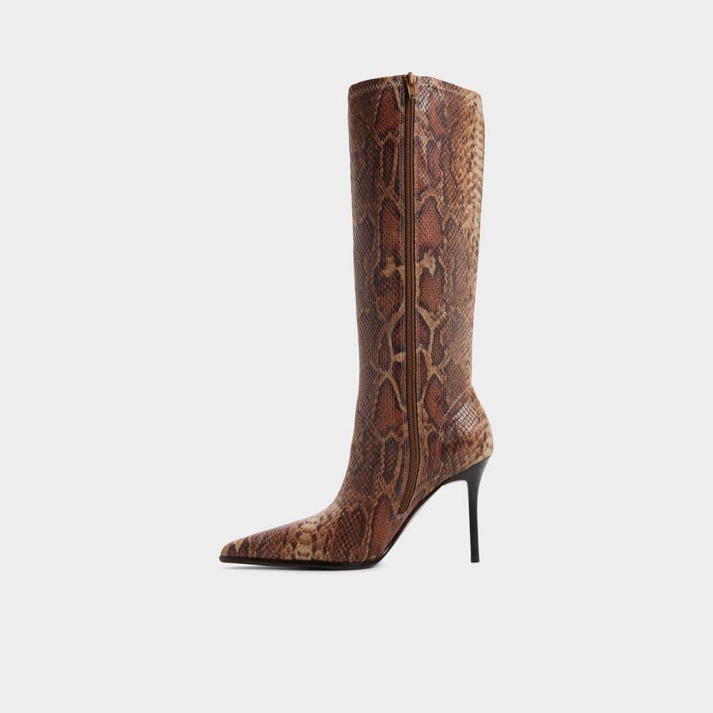 Aldo Re in Emily Brown Multi - Knee-high boot, Stiletto heel Brown multi