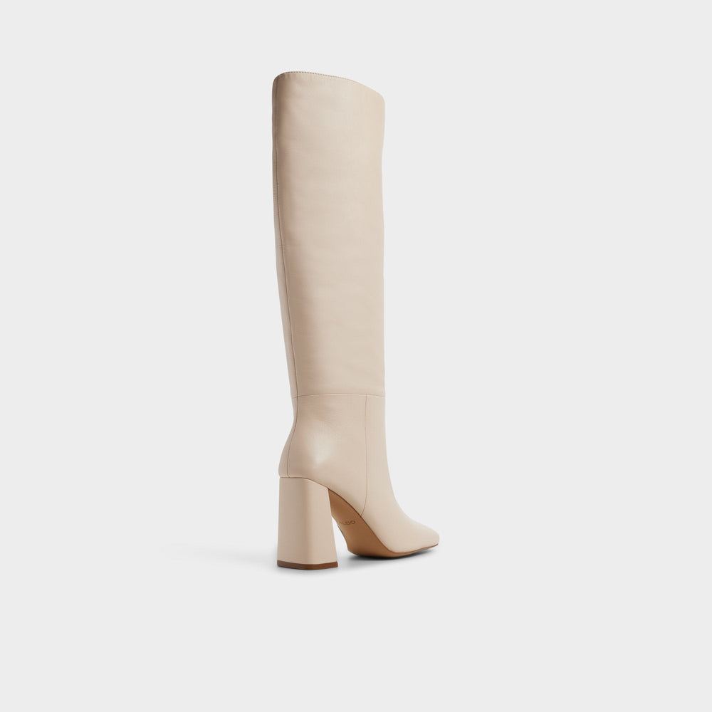 Aldo Helana in Cream - Knee-high boot, Block heel Cream