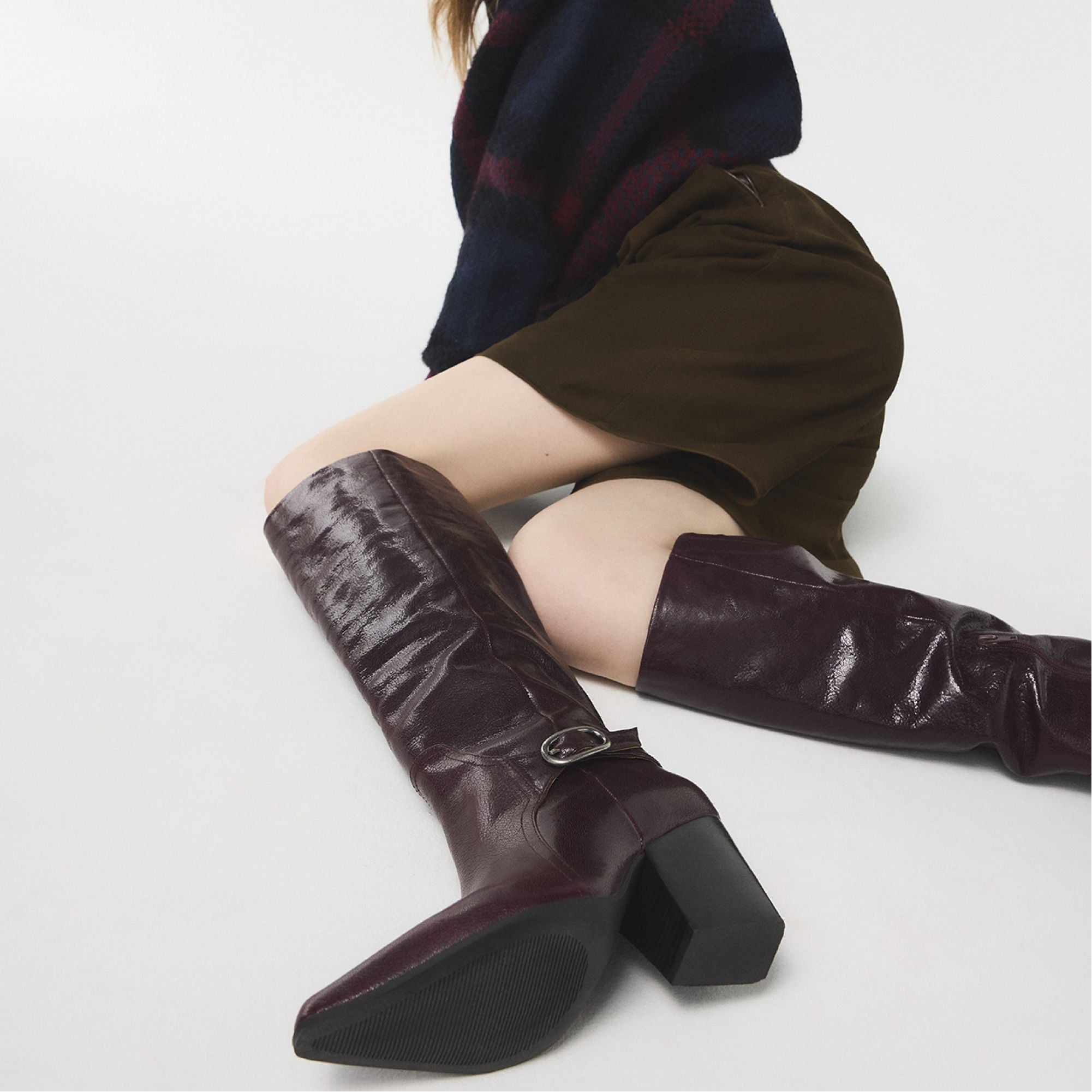 Aldo Saddle in Bordo - Knee-high boot, Block heel Bordo