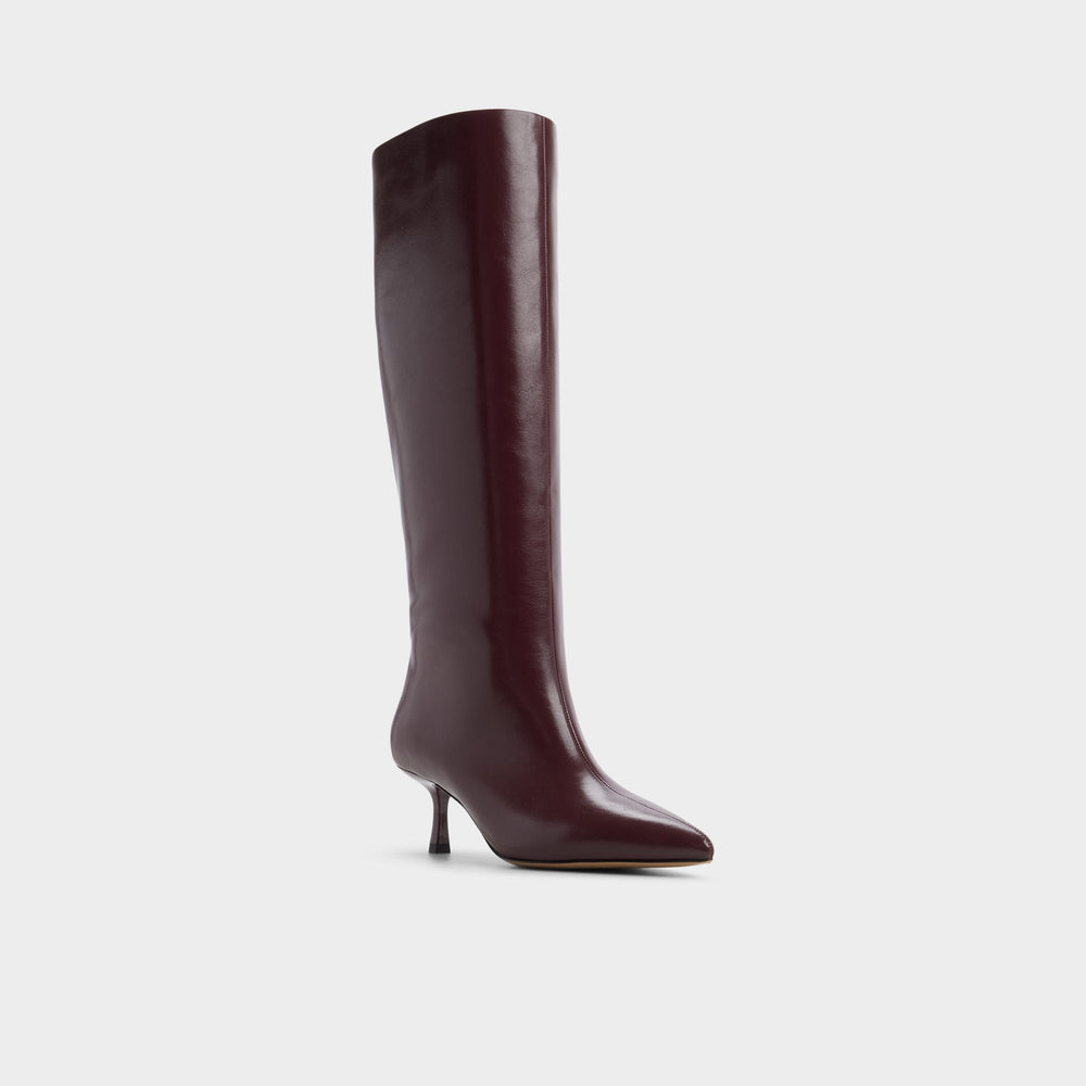 Aldo Selora in Burgundy - Knee-high boot, Stiletto heel Burgundy