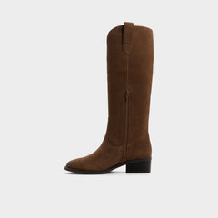 Aldo Kaydia in Dark Brown - Knee-high western boot, Block heel Dark brown