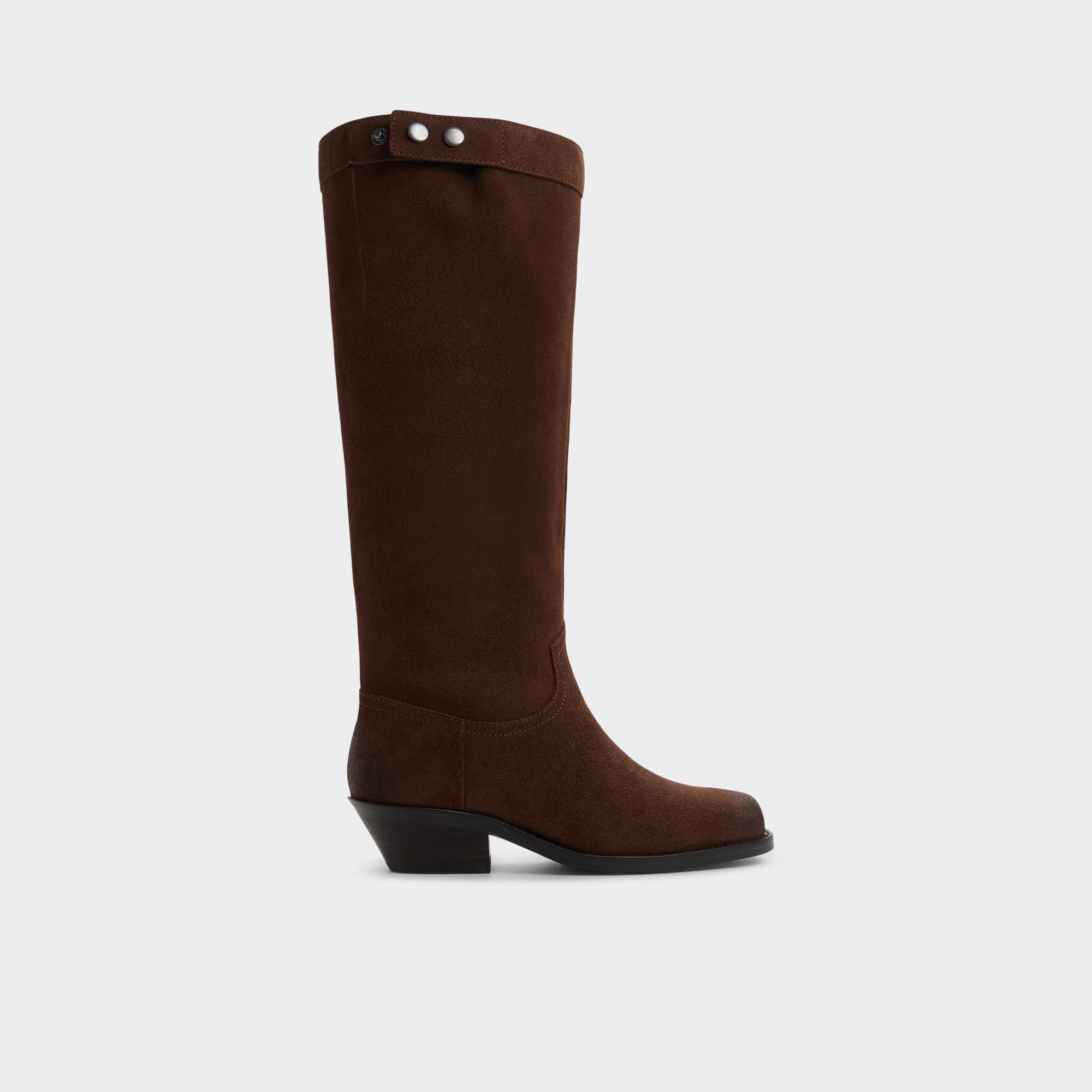 Aldo Emberlyn in Dark Brown 14163446 - Knee-high western boot, Cup sole Dark Brown