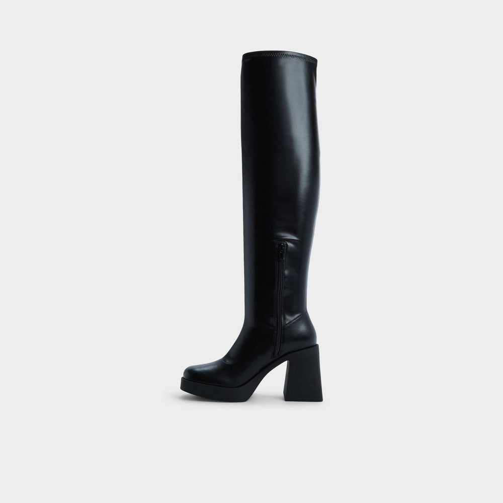 Aldo Maritza in Black - Over-the-knee boot, Platform Black