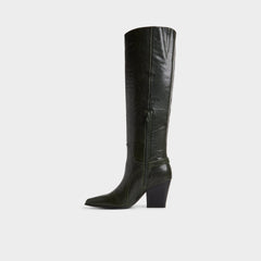Aldo Saddle in Dark Green - Knee-high boot, Block heel Dark green
