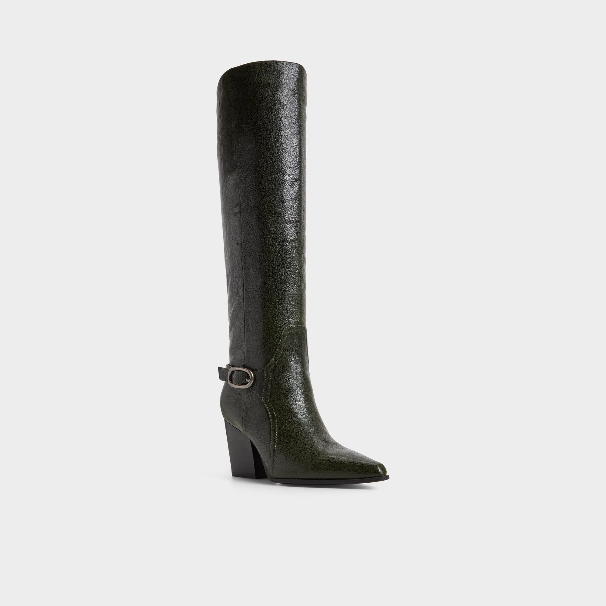 Aldo Saddle in Dark Green - Knee-high boot, Block heel Dark green