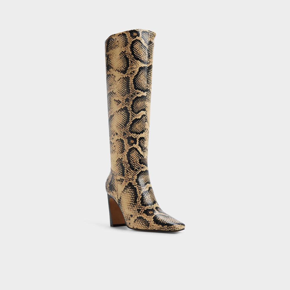 Aldo Vivienna in Brown Multi - Knee-high boot, Block heel Brown multi