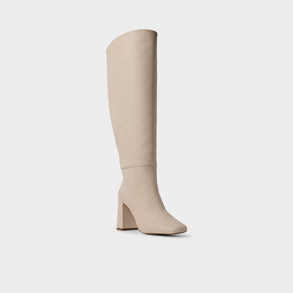 Aldo Helana in Wc Cream - Knee-high boot, Block heel Cream
