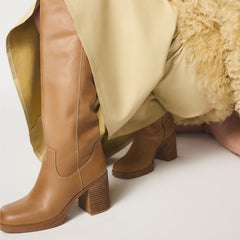Aldo Juny in Light Brown - Knee-high boot, Platform Light brown