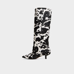 Aldo Everose in White Black - Knee-high boot, Kitten heel White/black