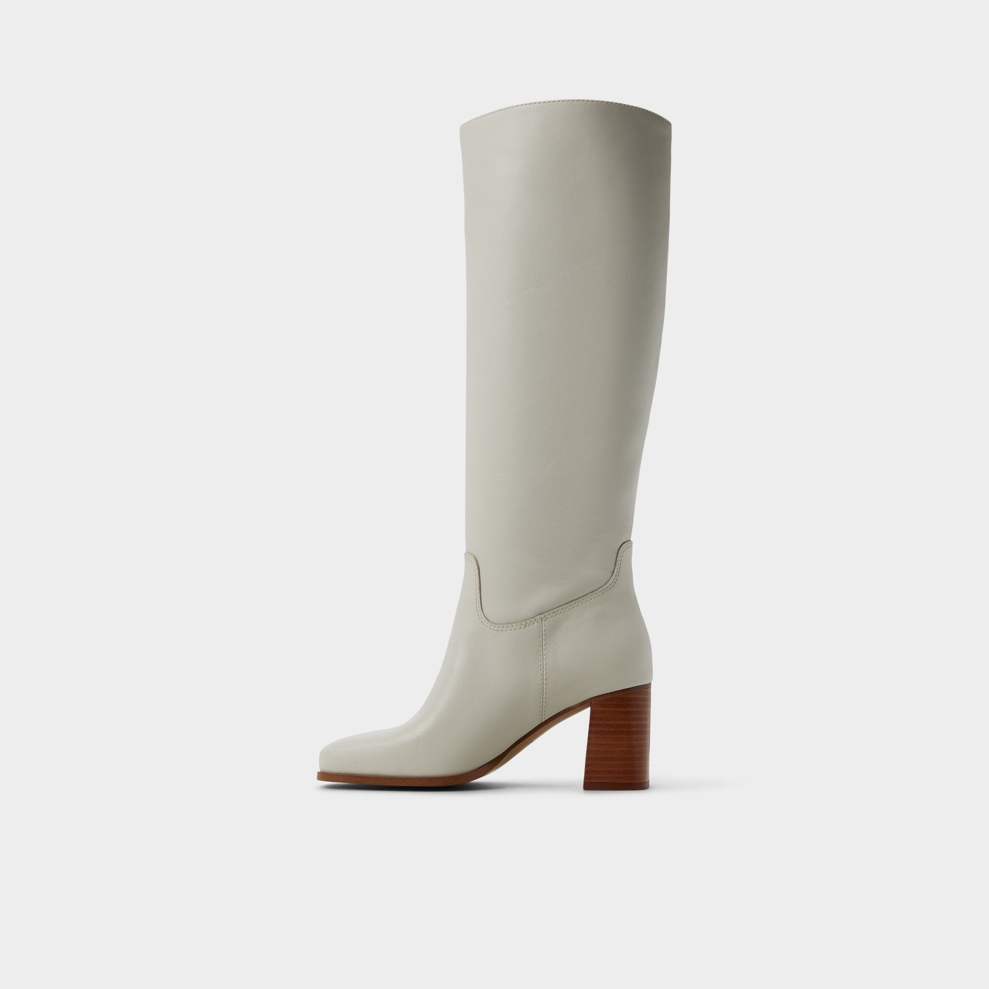 Aldo Elyze in White Bone - Knee-high boot, Block heel White/bone