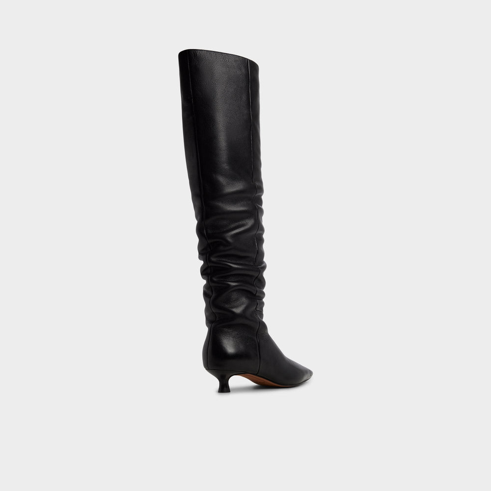 Aldo Muttsee Black Women's Tall Boots - Over-the-knee boot, Kitten heel Black