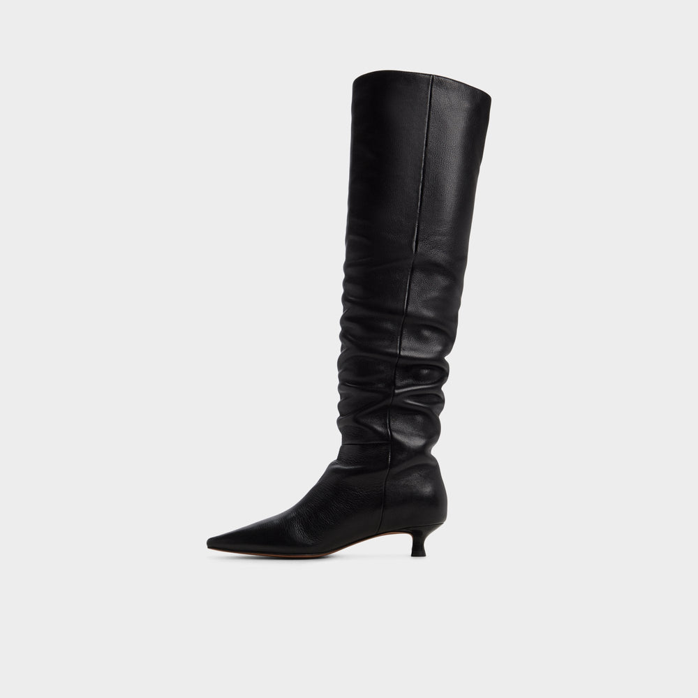 Aldo Muttsee Black Women's Tall Boots - Over-the-knee boot, Kitten heel Black