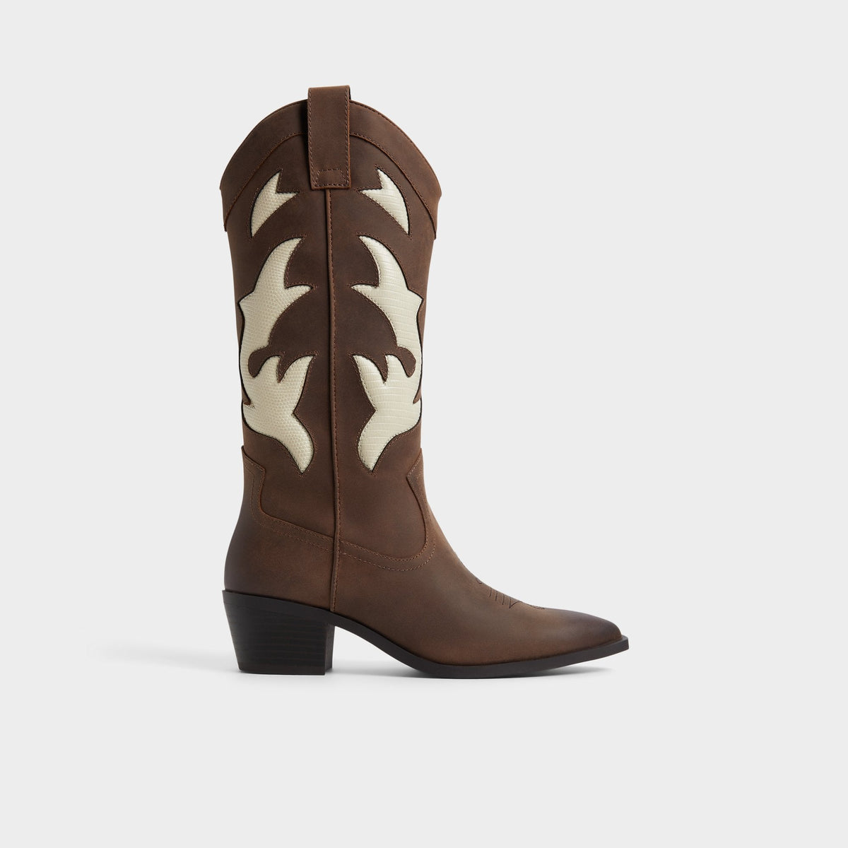 Aldo Nebraska Royal Brown Women's Western - Mid-calf western boot Royal Brown
