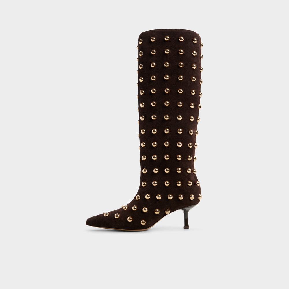 Aldo Selora in Medium Brown - Knee-high boot, Stiletto heel Medium Brown