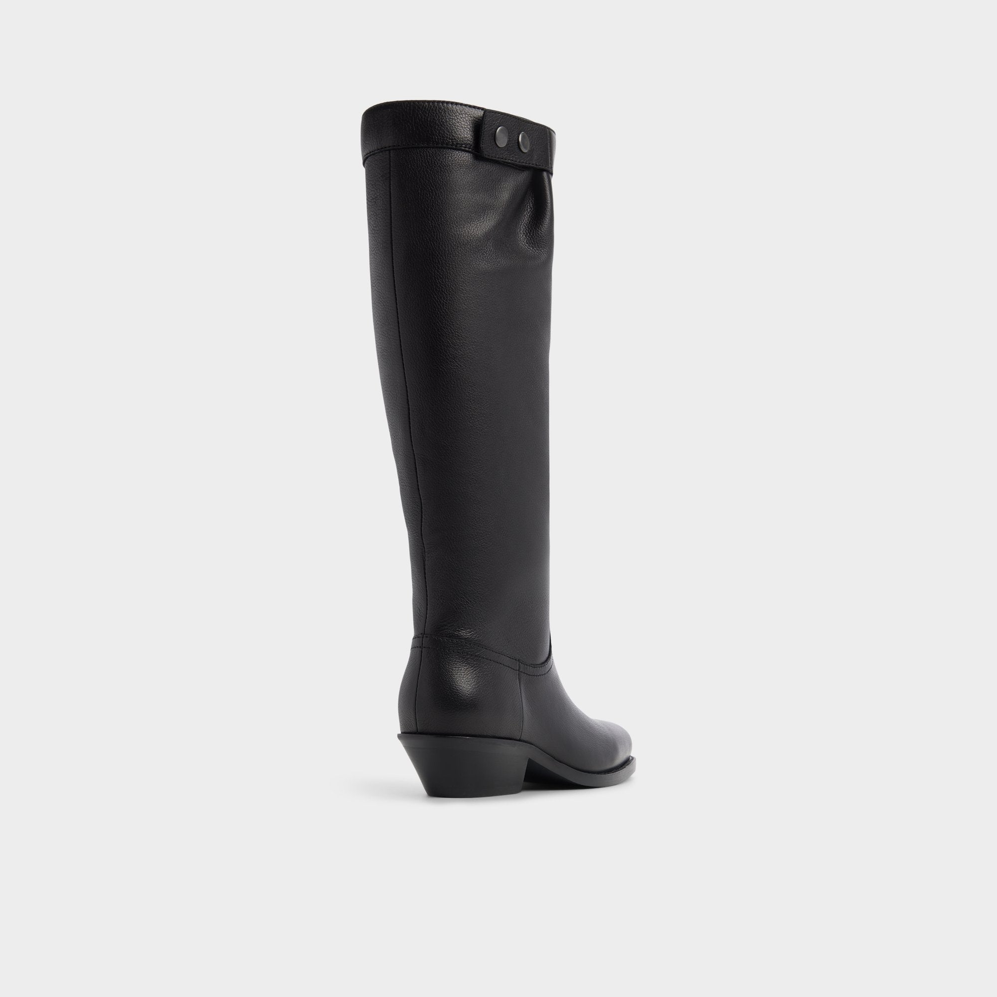 Aldo Emberlyn in Black - Knee-high western boot, Cup sole Black