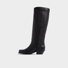 Aldo Emberlyn in Black - Knee-high western boot, Cup sole Black