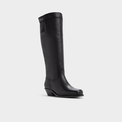 Aldo Emberlyn in Black - Knee-high western boot, Cup sole Black