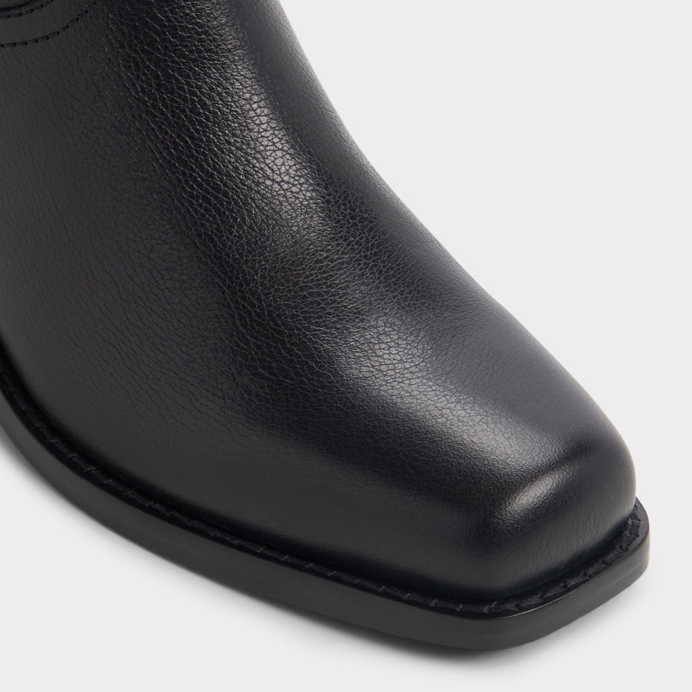 Aldo Emberlyn in Black - Knee-high western boot, Cup sole Black