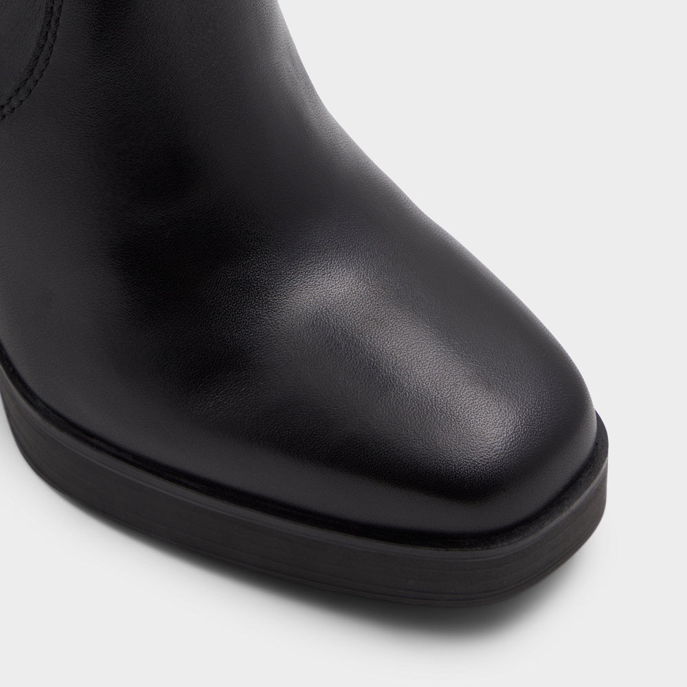 Aldo Equine Black Women's Tall Boots - Knee-high boot, Black Black