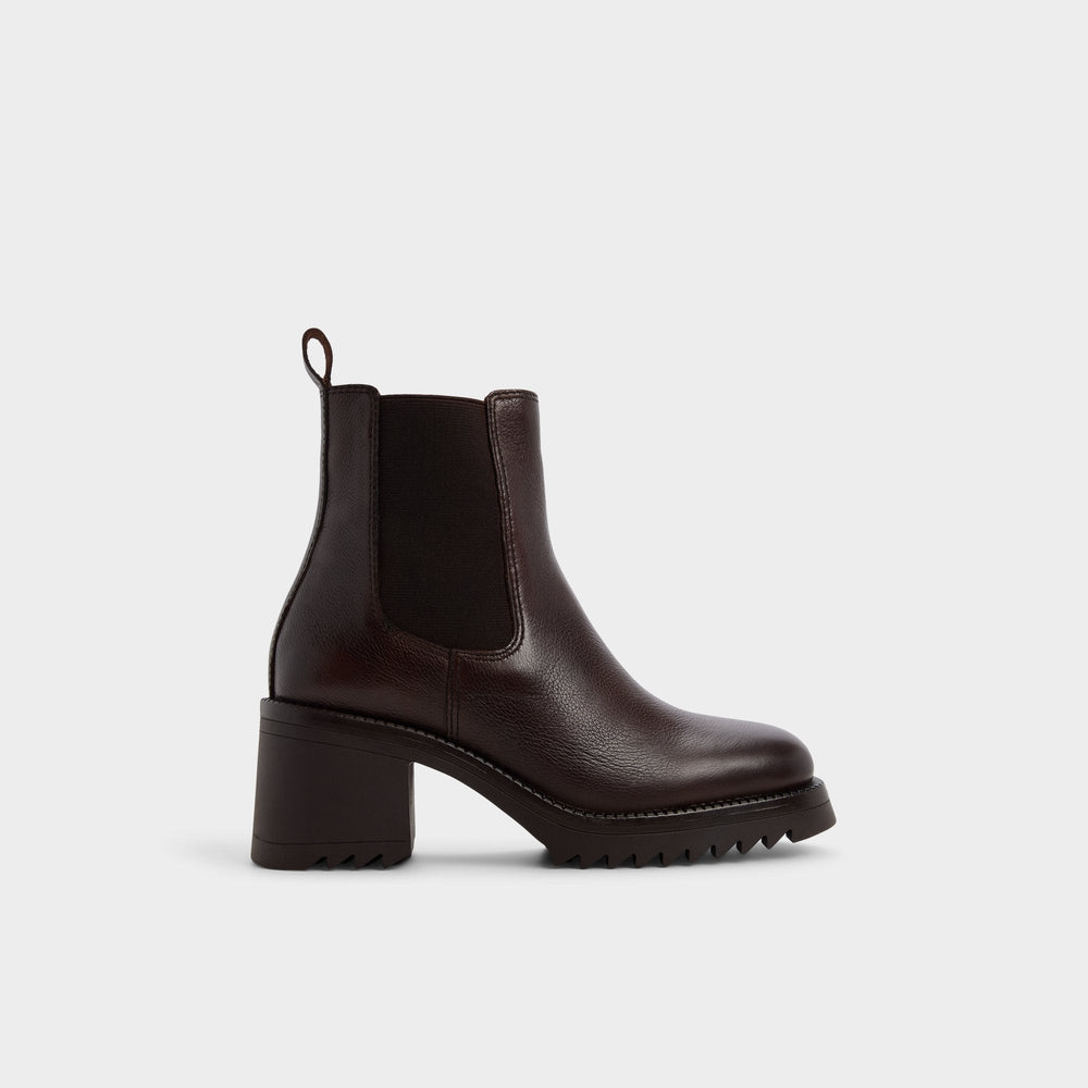 Aldo Anneliese in Medium Brown - Chelsea boot, Lug sole Medium brown