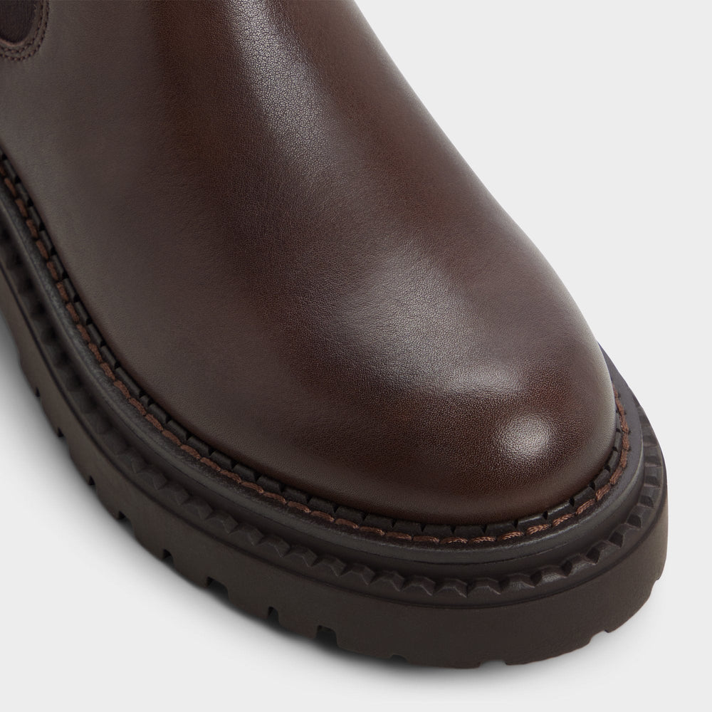 Aldo Bestina in Dark Brown - Chelsea boot, Lug sole Dark brown