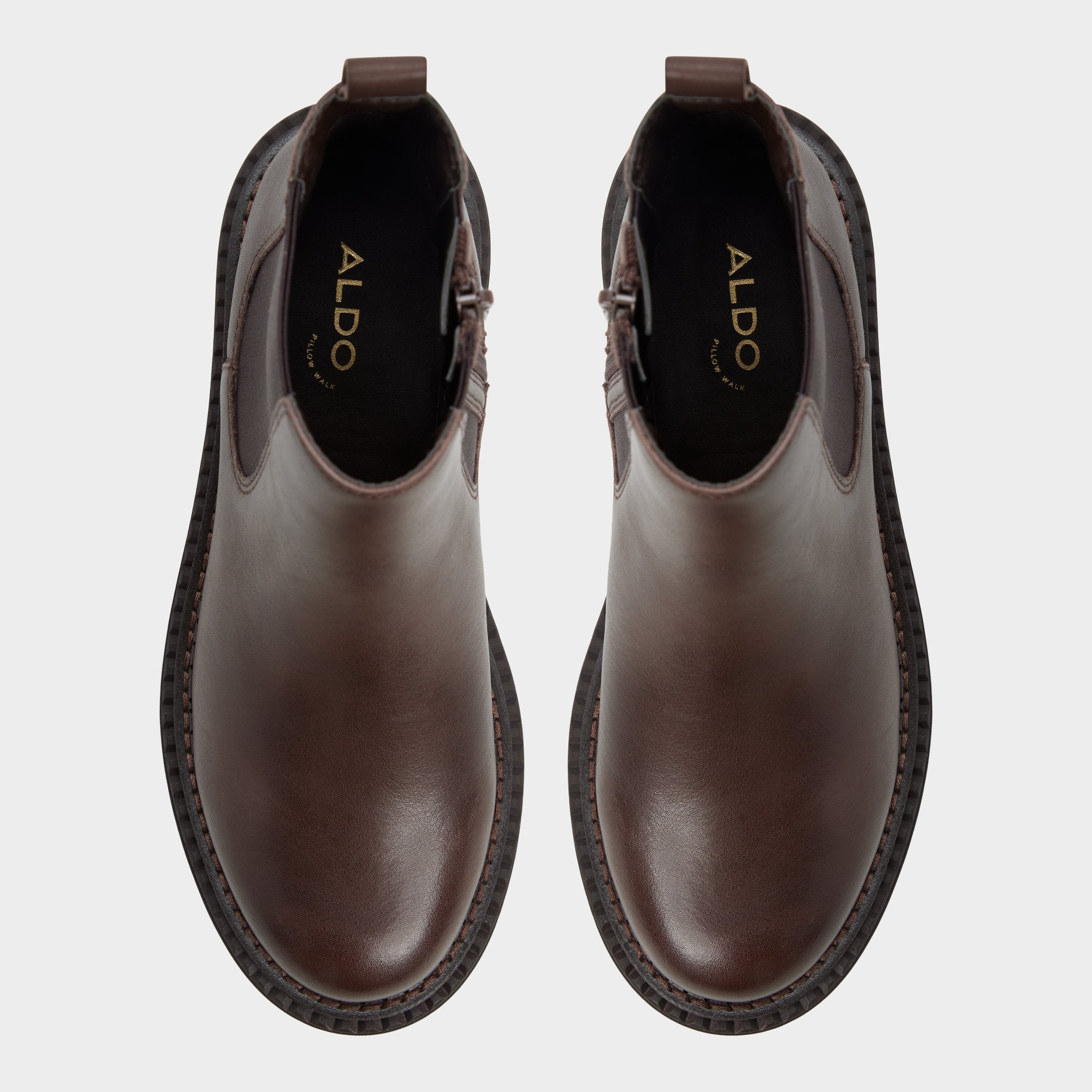 Aldo Bestina in Dark Brown - Chelsea boot, Lug sole Dark brown