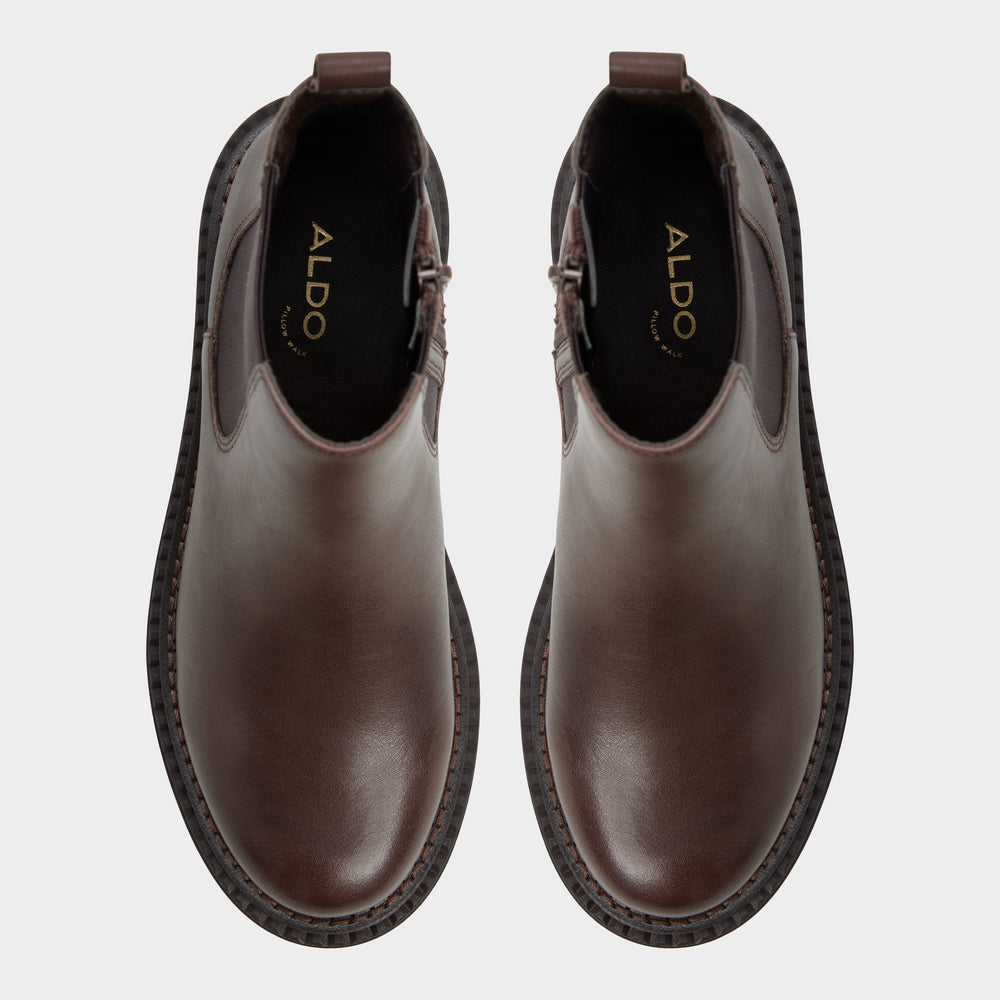 Aldo Bestina in Dark Brown - Chelsea boot, Lug sole Dark brown