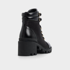 Aldo Mariettia in Black - Lace-up boot, Lug sole Black