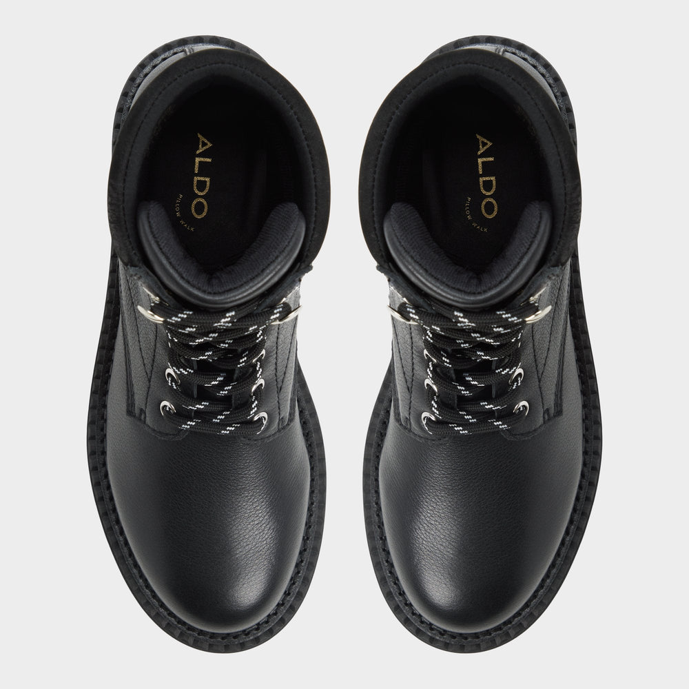 Aldo Lewellan in Black - Hiking boot, Lug sole Black