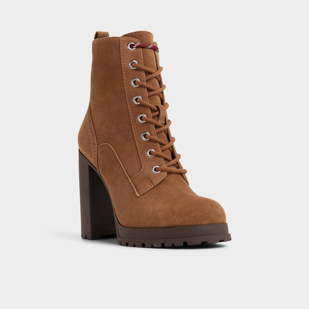 Aldo Rebelliously in Light Brown - Combat ankle boot, Lug sole Light brown