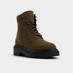 Aldo Lewellan in Dark Green - Hiking boot, Lug sole Dark green