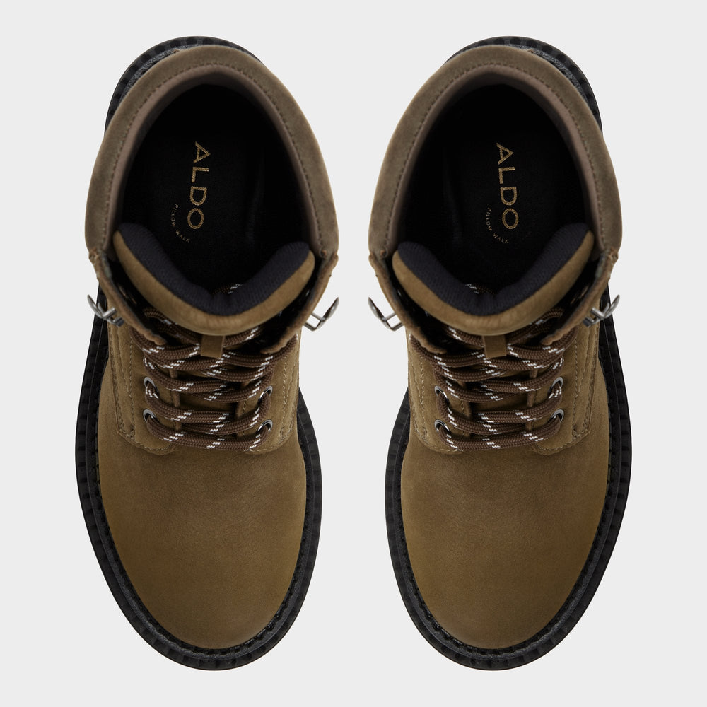Aldo Lewellan in Dark Green - Hiking boot, Lug sole Dark green