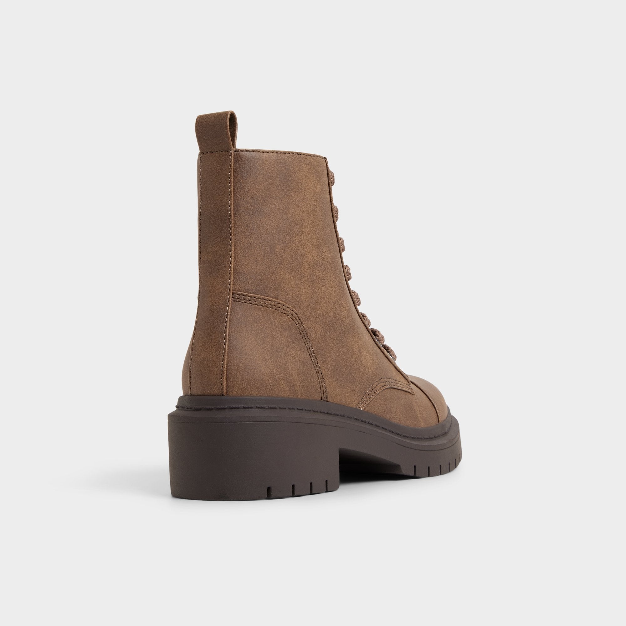 Aldo Goer in Medium Brown - Combat ankle boot, Lug sole Medium brown